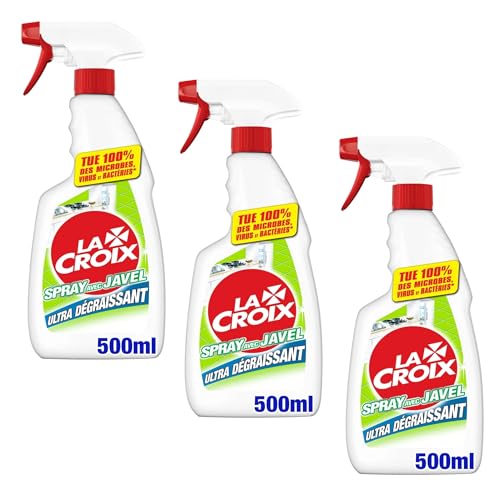 Nettoyant Croix Cuisine ménager Ultra Dégraissant 500 ml Spray - Lot de 3 - Offre Spéciale