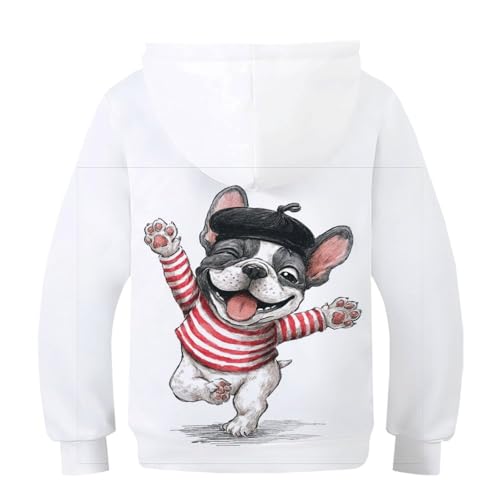 Chien pulls capuche imprimé 3D finitions soignées pull durable - 3