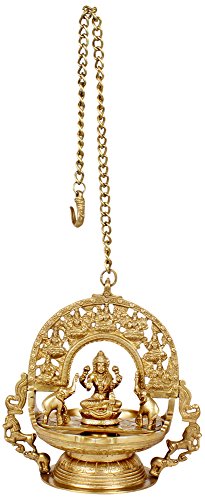 Image of Brass Ashta Lakshmi Idol (27.94 cm x 27.94 cm x 27.94 cm, Yellow)