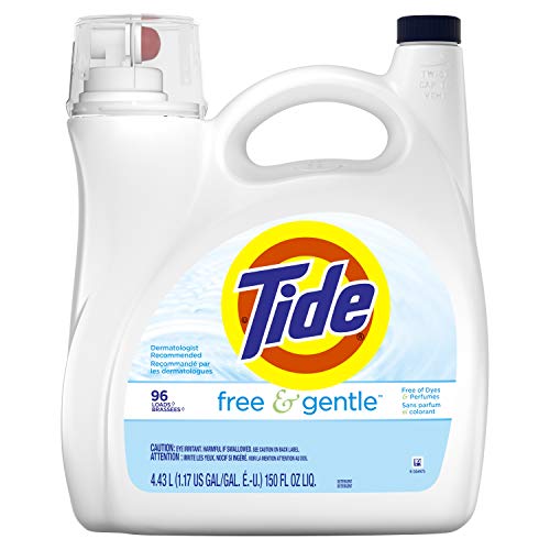 Tide free and gentle liquid laundry detergent 96 use 150 fl oz - //coolthings.us