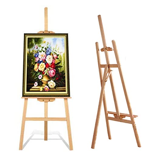 Chevalet Bois Studio en Forme de A - 150 cm - Chevalet d'Atelier Pliant de Studio - Hauteur et angle Réglables - Facile à monter - Pour mariage - Support de peinture