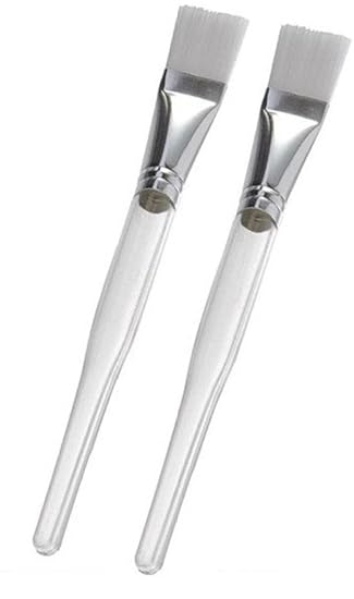 AIR BEAUTY 2 Pc Face Pack Brush With Soft Hair And Plastic Handle - Transparent