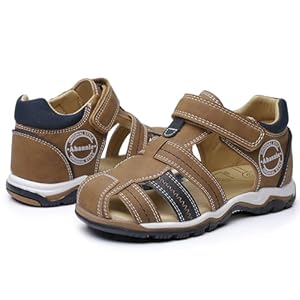 WOWHAH Boys Girls Closed Toe Fisherman Sandals, Outdoor Summer Sandals for Toddler/Little Kid