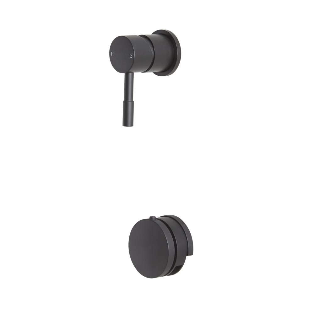 Milano Black Nero Manual Mixer Valve Overflow Bath Filler Tap Pop Up Click Clack Waste