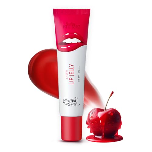 Chemist At Play Cherry Tinted Lip Balm for Dark, Dry, Chapped and Pigmented Lips| Gives 24 hours moisturization| SPF 50 PA+++| Has 2% Kojic Acid, Hyaluronic Acid, ceramides & Peptides| 10gms