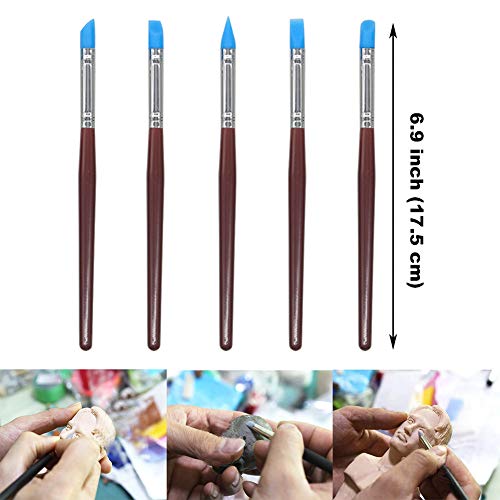 Eutenghao 18Pcs Dotting Tools Kit Clay Pottery Carving Modeling Tools Set Rock Painting Kit Including Ball Stylus Clay Sculpting Tools Rubber Tip Pens For Embossing Art, Coloring, Nail Art Painting #TOP3