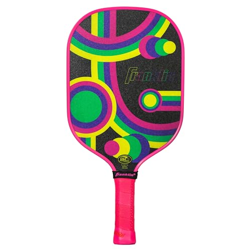 Franklin Sports Kids Pickleball Paddle - Forte Youth Racket for Kids - Junior Paddle Series - USA Pickleball (USAPA) Approved - 10mm Polypropylene Core - Pink