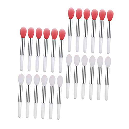 OUNONA 24Pcs Silicone Lip Brushes for Lipsticks Lip Gloss and Portable Makeup Applicators Translucent Women Makeup Tools for Effortless Application