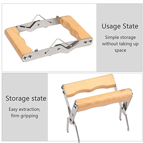 MONCAP 2 Stück Imkerei Bienenstock Schaber Bienenkorb Rahmen Griff Lifter mit Holzgriff Edelstahl Schaber Bienenstock… – Bild 6