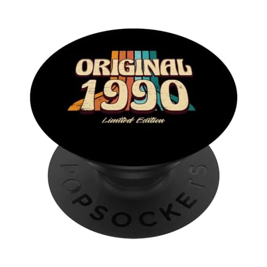 1990 Vintage Cumpleaños Retro Edición Limitada Hombres Mujer PopSockets PopGrip Intercambiable