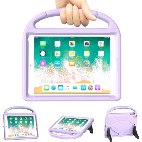 Étui iPad 9.7 pour enfant coque anti-choc violette