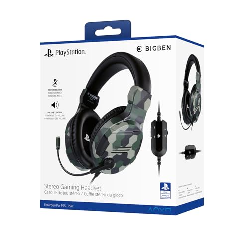Casque Gaming Filaire stéréo,Officiel PlayStation PS4 PS5