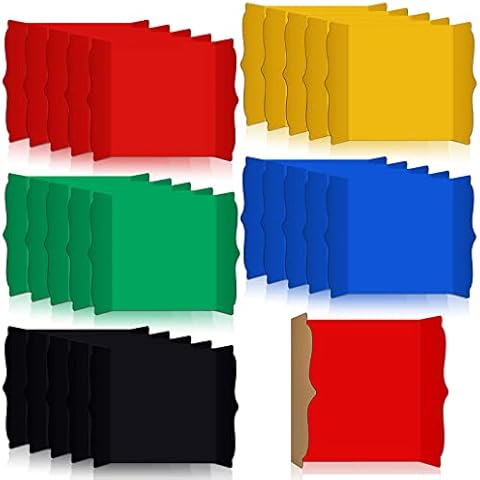 Censen 30 Pcs Trifold Display Board Poster Tri Fold Presentation Board Corrugate Posterboard Large 12 x 20 Inches Project Cardboard for Science Fair School Business Office(Colorful) Cover