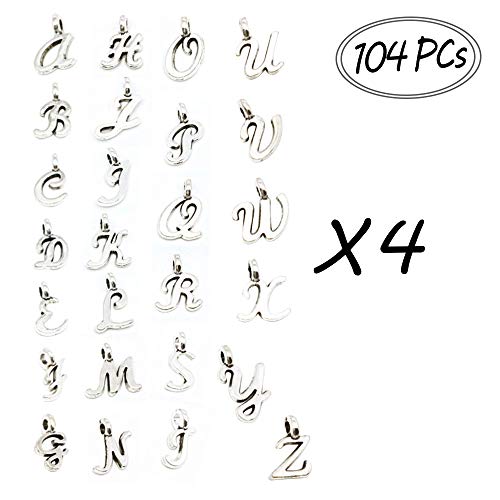 Aweisile Ciondoli Lettere Alfabeto 104 Pezzi A-Z