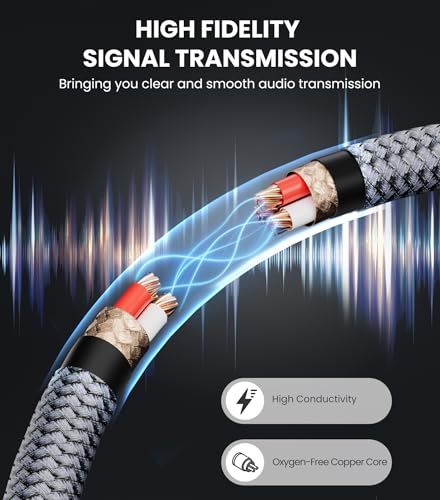 Cable XLR a RCA doble interconexión de sonido analógico hifi 10 pies 6