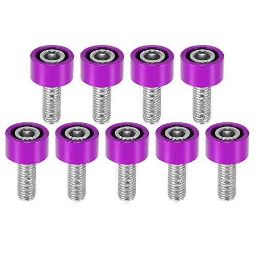 X AUTOHAUX 9 Pcs M8x1.25 Exhaust Header Manifold Cup Washers Bolts Engine Racing Exhaust Header Cup Bolts Purple for Honda Civic for Acura