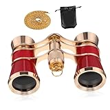 ANDRESLAD Binoculares de Ópera Compactos Vintage con Cadena Prismáticos Pequeños Portátiles para Observación de Aves Conciertos y Senderismo