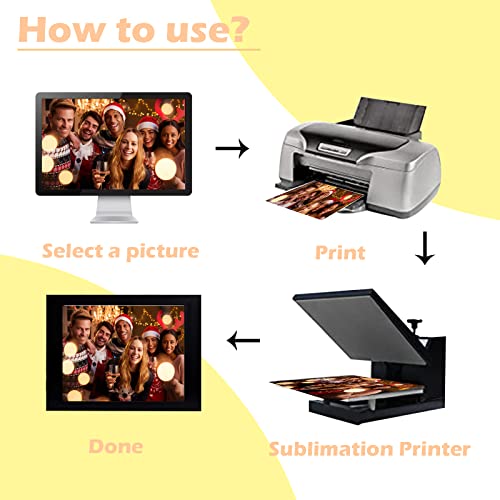 XiyaxiVici 4 Stück Sublimation Metall Foto Rohlinge 200x150x0,5 mm Aluminium Fotoschilder Sublimationsrohlinge für Machen Foto Blank DIY Druck