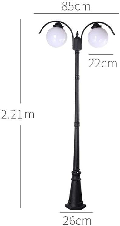 Retro 2 Light Outdoor Garden Lawn Lamp, 87 Inch, Traditional Outdoor Street Light, Waterproof, IP54, Street Lighting for Villa, High Post,