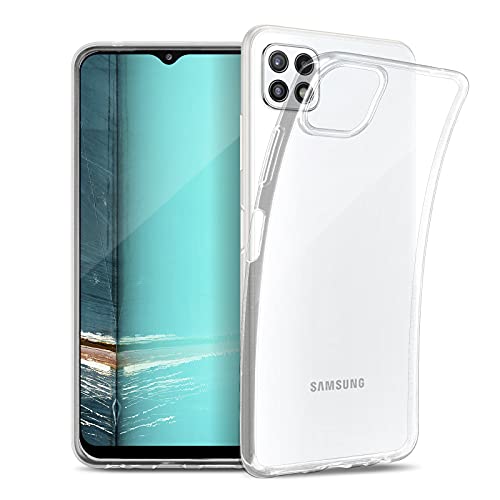 ROVLAK Étui pour Samsung Galaxy A22 5G Coque Transparente avec Fonction Anti-Jaunissement Étui Ultral Thin Soft TPU Silicone Case+Housse Anti-Choc pour Samsung Galaxy A22 5G Smartphone Case