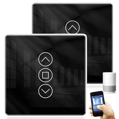 Interrupteur intelligent pour volet roulant, WiFi, compatible avec Alexa/Google Home/Smart Life, contrôle de volet roulant WiFi, commande de volet roulant Nécessite un conducteur zéro