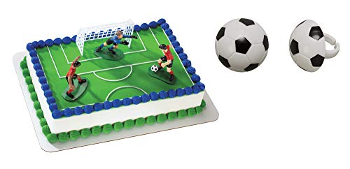 Soccer Cake Topper & 12 Pack Soccer Cake Cupcake Rings