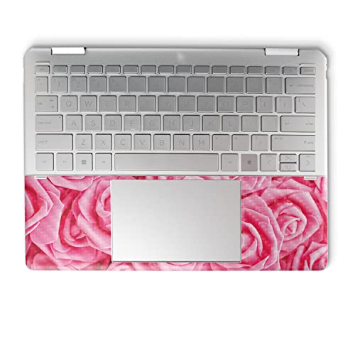 Image of MightySkins Carbon Fiber Skin Compatible with HP Spectre x360 14 inch (2022) Full Wrap Kit - Super Pink Roses | Protective, Durable Textured Carbon Fiber Finish | Easy to Apply | Made in The USA