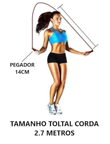 Corda De Pular Profissional Para Exercícios - Academia Aeróbico Boxe Crossfit