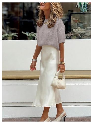 Image of GORGLITTER Women's Puff Short Sleeve Crop Cropped Sweaters Top Cute Outfits | Old Money Outfits Women, Date Night Outfit for Women, Going Out Tops Trendy, Knit Tops Sweater