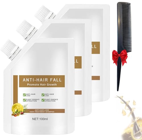 Remimpi Anti-Hair Loss Shampoo Conditioner Set,Anti-Hair Fall Promote Hair Growth Shampoo,Natural Plant Oil Control Conditioner,Ginseng Ginger Hair Shampoos,Rich in Various Plant Extracts (3 Pcs)
