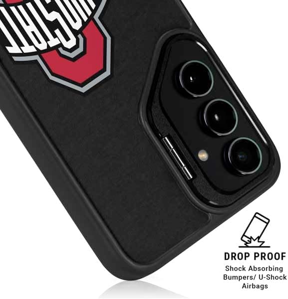 Skinit Kickstand Phone Case Compatible with Galaxy S24 Plus - Officially Licensed Ohio State University OSU Buckeyes Black Design