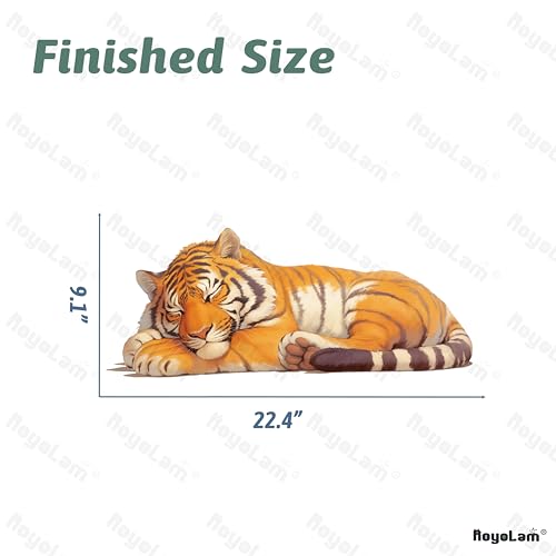 Vinilo decorativo Tigre durmiendo para pared de 60x30 cm miniatura 5