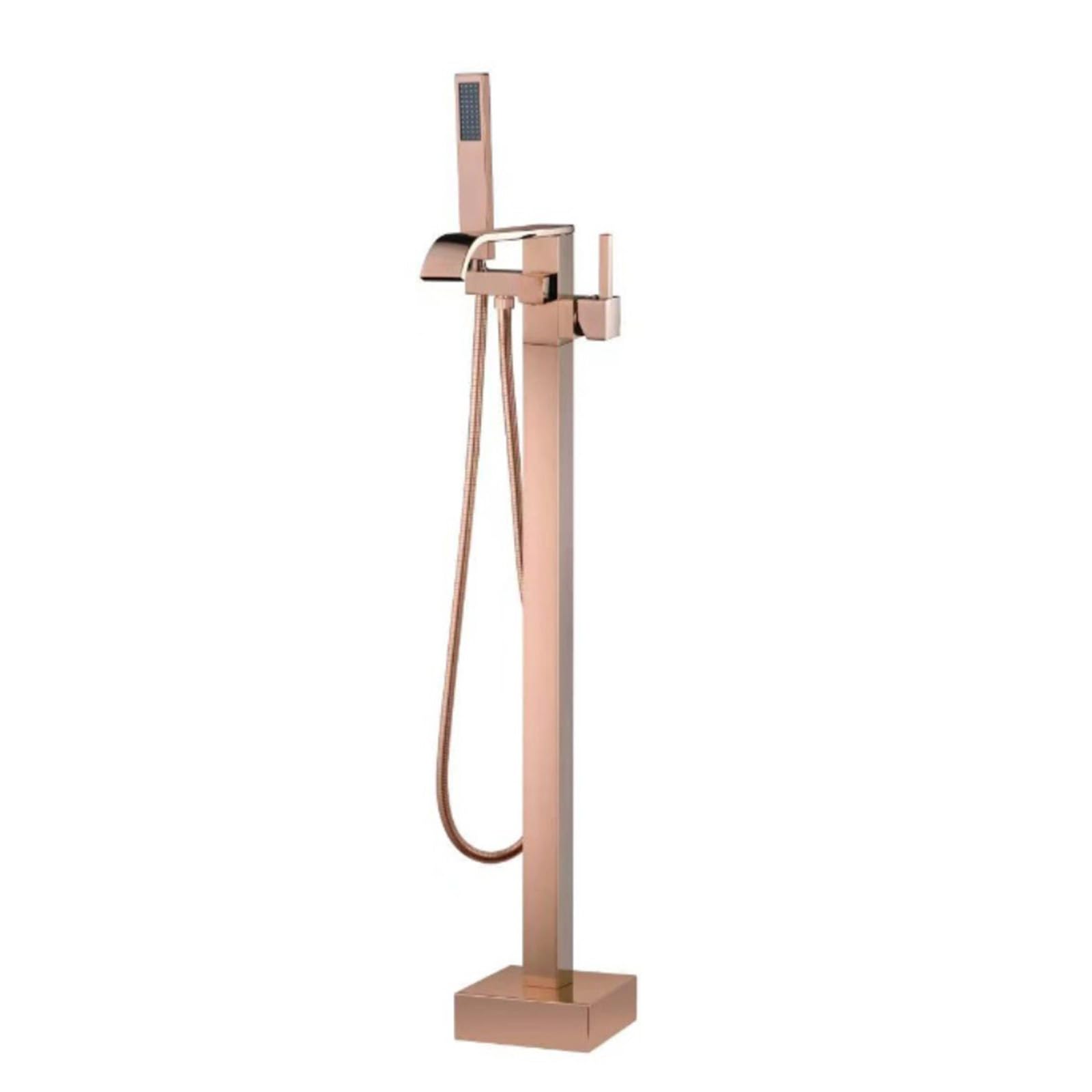 Bateria wannowo-prysznicowa Rose Gold wolnostojąca bateria wannowa z prysznicem Obrotowa bateria 360° Bateria wannowo-prysznicowa Zawór przełączający