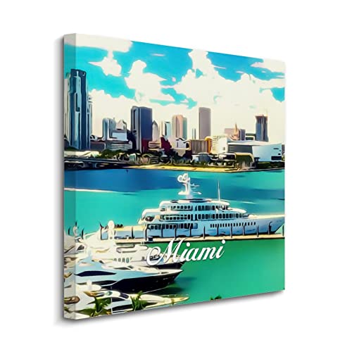 Décoration d'intérieur rustique avec toile Miami 40,6x40,6 cm