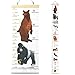 Decu Educational Height Chart Animal-Comparison Hanging Growth Chart for Kids' Bedroom Decor