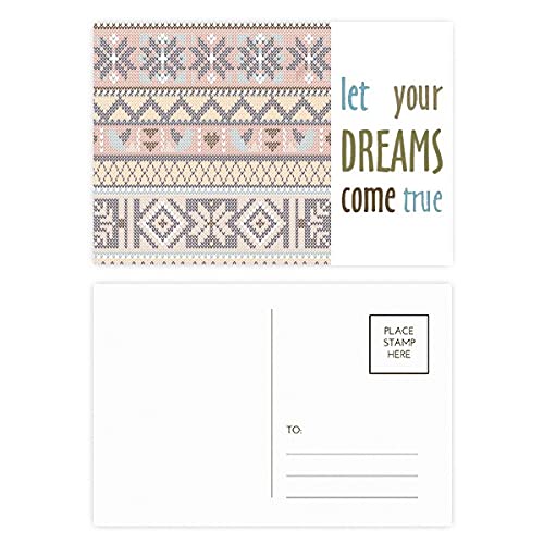 Cartes postales octogonales Dream Come True au design haut de gamme en losange