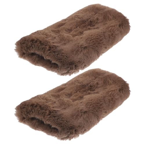 Calentadores de manos térmicos y cortavientos pack de 2 manguitos de pelo grueso para el frío