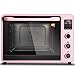 WYFX Horno eléctrico Inteligente de Gran Capacidad, Horno microondas Multifuncional anticuado para encimera Horno Multifuncional automático de 40 l (Rosa)
