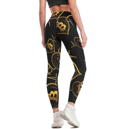 Bitcoin Heartbeat Women's Yoga Pants High Waisted Leggings Casual Sweatpants Joggers Pants for Gym Workout - Image 4