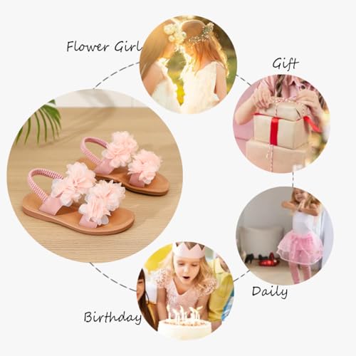 Image of Toddler Girls Sandals Summer Flats Dress Shoes for Baby Little Kids Girl