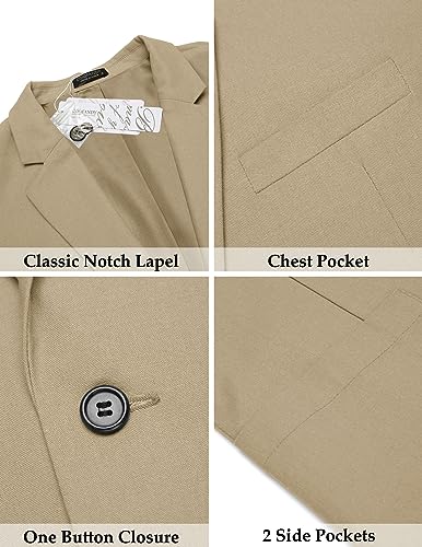 Coofandy Men's Casual Sport Coat Regular Fit Lightweight Linen Blazer Jacket Stylish One Button Suit Jackets #TOP3