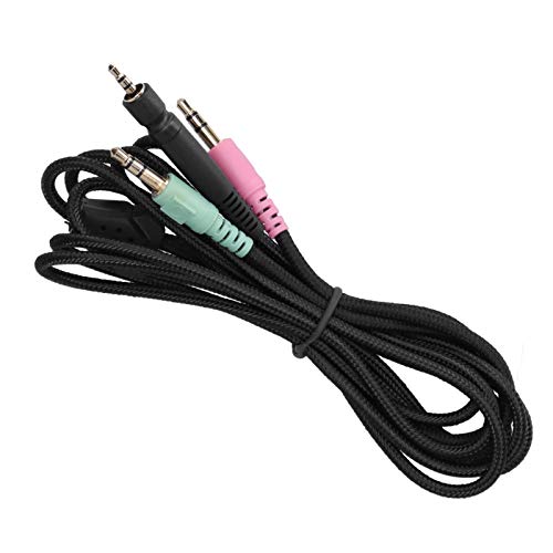 Ouitble Gaming-Kopfhörerkabel 3.5MM Spiel Kopfhörerkabel Audiokabel Passend 2M für G4ME ONE/GameZero/PC 373D / GSP350