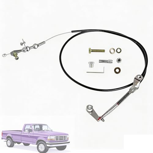 KD-2AODU Kickdown Cable Kit Compatible with Ford AOD Transmission for Bronco,E-150/E-250 Econoline,F-150/F-250 1981-1993 Replace KD-2AODU KD2AODU Black TV Cable Assembly