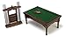 Dollhouse Miniature Walnut Pool Table Set