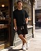 Casual Summer T-Shirt for Men Plain Solid Color Regular Fit Crew Neck Cotton Blend Tee for Men & Women Black XXL #2