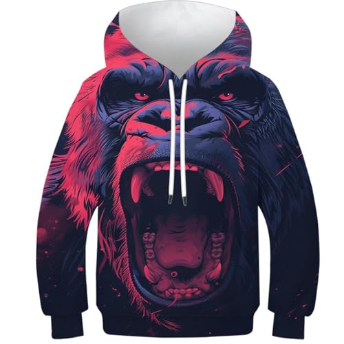 Sweat gorille pour garçon de 13-15 ans résistant aux lavages et ultra doux