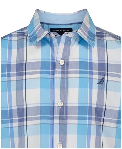 Image of Nautica Boys Short Sleeve Woven Button-Down Shirt. Light Weight & Breathable