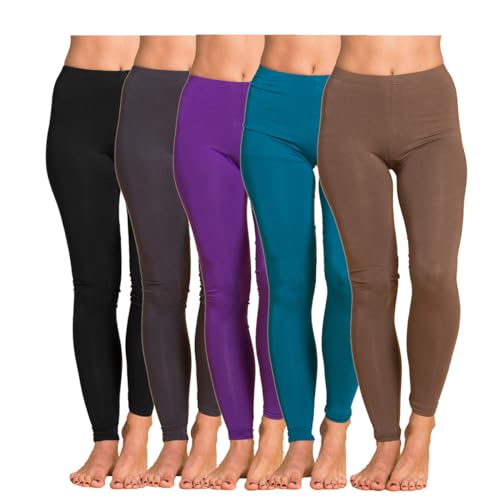 Leggings deportivas elasticas de viscosa PANASIAM con suavidad premium 5