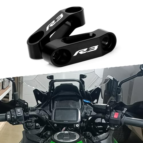 Super Vici Motorcycle Rearview Mirror Risers Fit For YZFR3 YZF-R3-2024 2025 All Year Engine Rear Mirror Risers 2025 YZF R3 Accessories 2024 YZFR3 Accessories 2025 BK