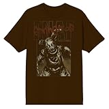 Five Nights at Freddy's Springtrap Freddy Men's Brown Crew Neck Short Sleeve T-Shirt-Medium
